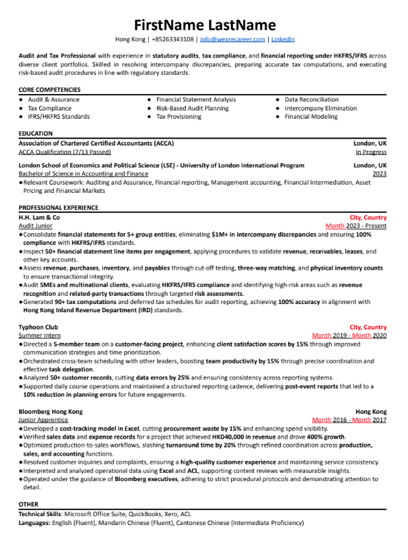 Resume Asb Example Resume Examples | ATS Friendly Resumes | WeAreCareer – WeAreCareer