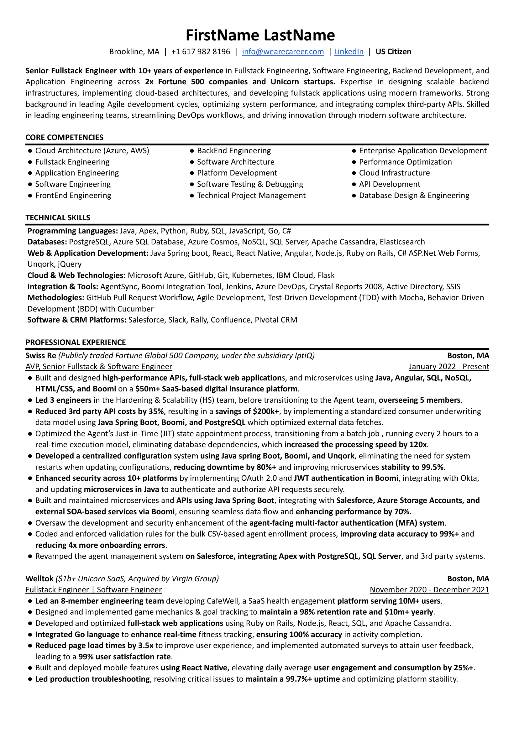 Resume Asb Example Resume Examples | ATS Friendly Resumes | WeAreCareer – WeAreCareer
